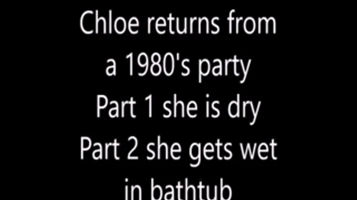 Chloe wearing 1980's Jeans in bathtub