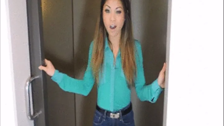 Chloe in Skintight Levis and Green shirt -PART 2 WET