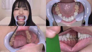 Rika - Watching Inside mouth of Japanese cute girl bite-133