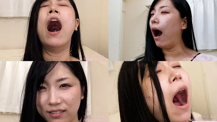 Mihina - CLOSE-UP of Japanese cute girl YAWNING yawn-15