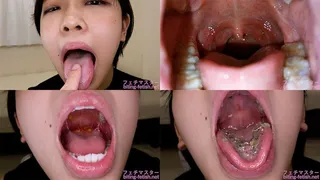 Fuuka Nagano - Showing inside cute girl's mouth, chewing gummy candys, sucking fingers, licking and sucking human doll, and chewing dried sardines mout-150