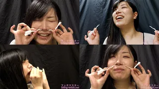 Mihina - CLOSE-UP of Japanese cute girl SNEEZING sneez-10