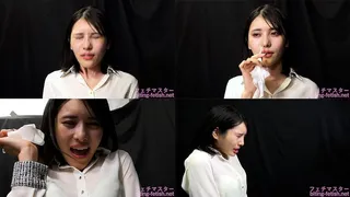 Mikana Mii - CLOSE-UP of Japanese cute girl SNEEZING