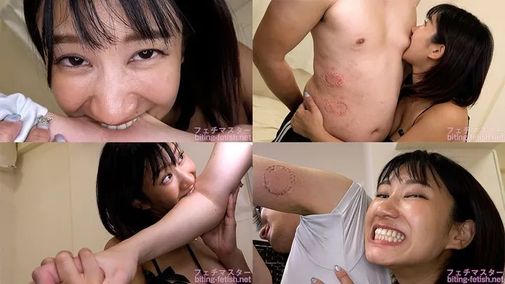 Momo - Biting by Japanese cute girl bite-285 -