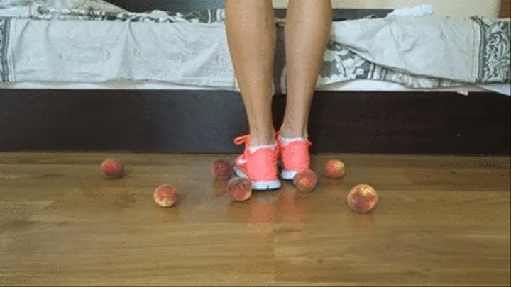 Crushing peaches with my nike free run pink sneaker shoes