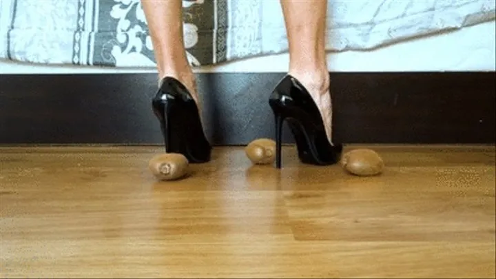 Smashing kiwis with stiletto pumps