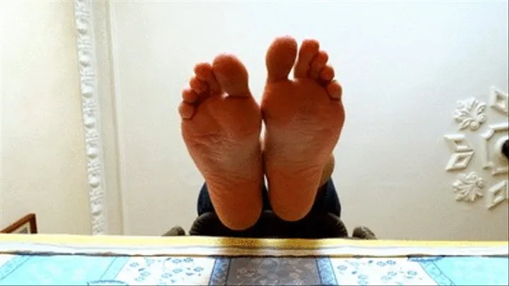 Aweome sexy long feet POV view