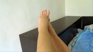 Showing my feet from pov and side view + close view of my sexy toes