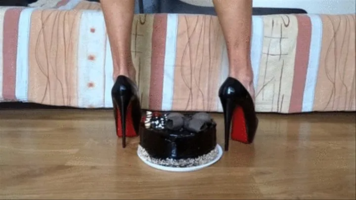 Crushing chocolate cake under my patent leather red bottom pumps