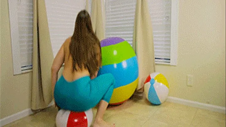 Madisin Lee in Beach Ball Exercise