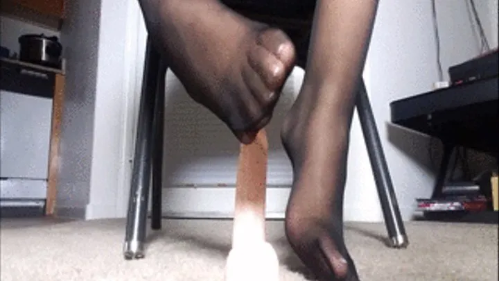 cock trapped by pantyhose