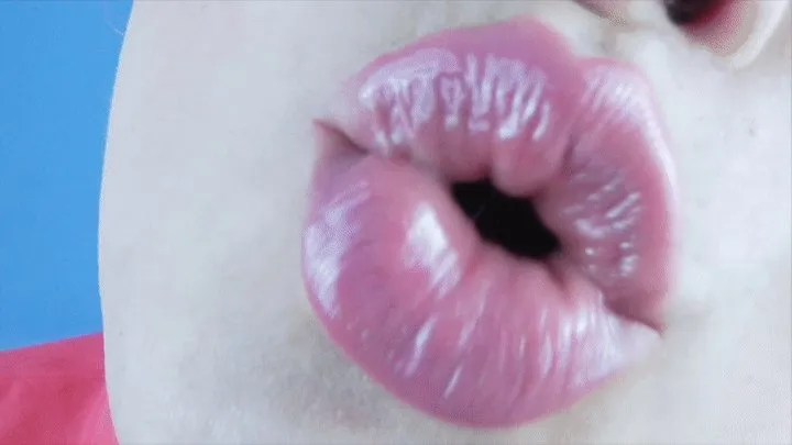 LIPS & TONGUE TEASE | wet lipstick on