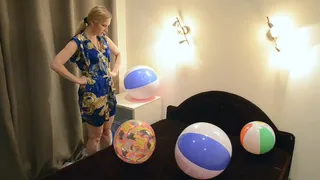 Katya Deflates Beach Balls