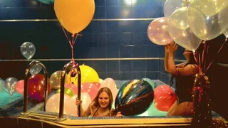 Balloon Party In The Sauna, Katya And Nathalie