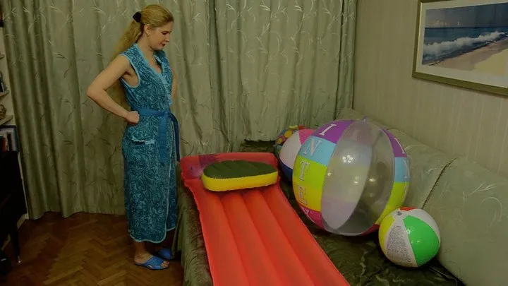 Katya Deflates Beach Balls 2