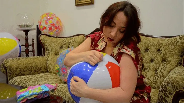 Nathalie Deflates Beach Balls