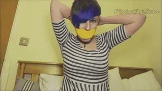 Trying on a Wrap Gag for You with Pixie
