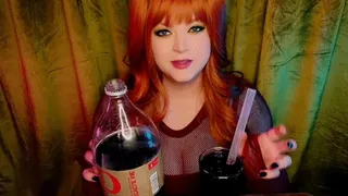 Cola Chugging with Huge Belly Bloat and Burps