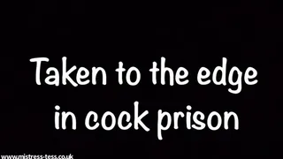 Taken to the edge in cock prison