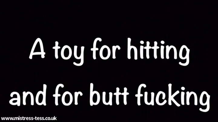 A toy for impact play and for anal play