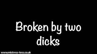 Broken by two dicks