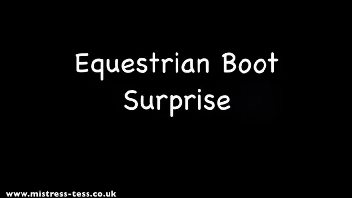 Equestrian Boot Surprise