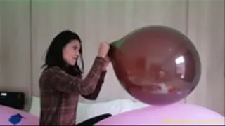 Mandy Blows a CTI 16" Balloon and Destroy it With Her Fingernails