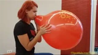 Alexa Blows to Pop a 16" Poco Printed Balloon