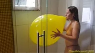 Blanche Blows to Pop Tuf-Tex Balloons in the Shower