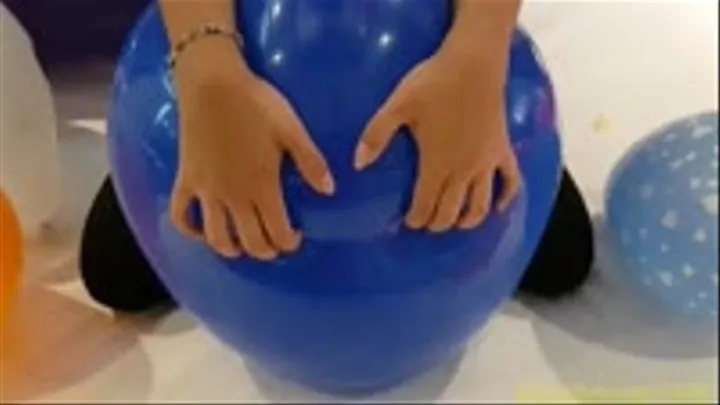 Pink Squeezing and Nail Popping Balloons