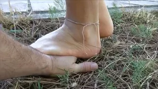 Hand trampling in a public park by Natasha
