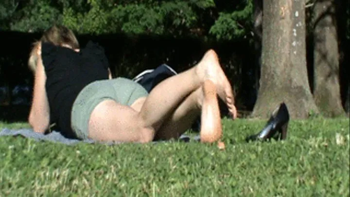 Candid girl feet in the park - Part 2