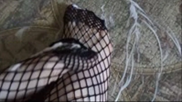 Feet, cream and fishnets socks