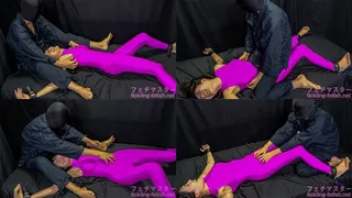 Mikana Mii - Tickle and punish the beautiful woman in the catsuit - Bed restraint edition - (MF TICKLING) (Mikana's TICKLING part1)