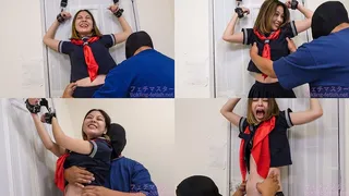 Saryuu Usui - SOFTCORE TICKLING Japanese beauty in school uniform cosplay tied to the door (MF TICKLING) (Saryuu's TICKLING part3) TIC-258-3