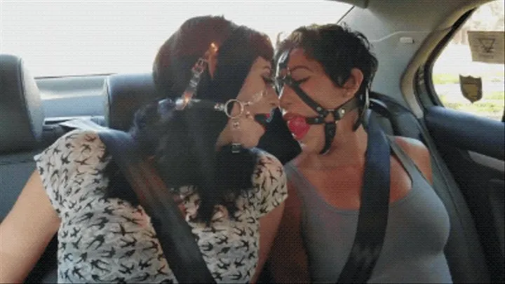 Nyxon & Sahrye Back Seat Gag Kisses