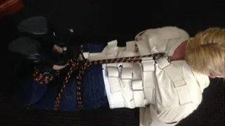 Tricked into a Straitjacket Hogtie Full
