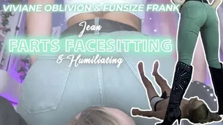 Jean Farts Facesitting & Humiliating