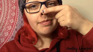 Cute Girl Plays With Her Nose For You!