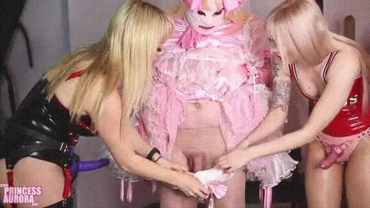 Sissy dress up humiliation part 2 - chastity and dick sucking