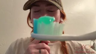 Teeth Brushing in Braids