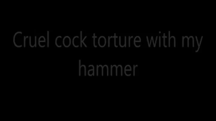 Cruel cock with my hammer