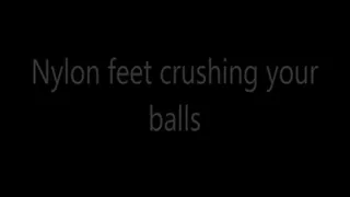 Nylon feet crushing your balls