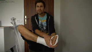 Cast Complaining Broken Toe