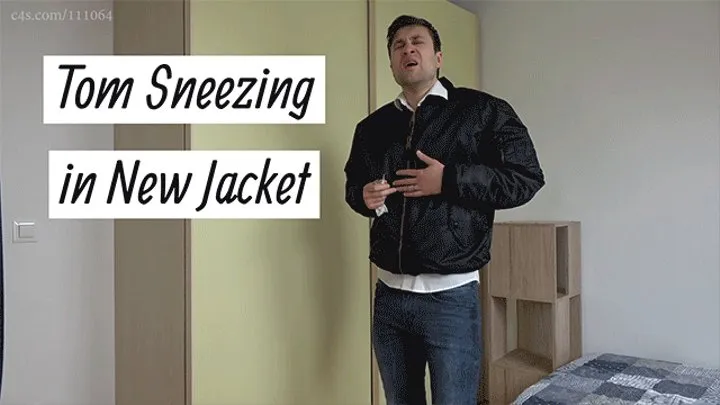 Tom Sneezing in New Jacket - Toms Fetish Store