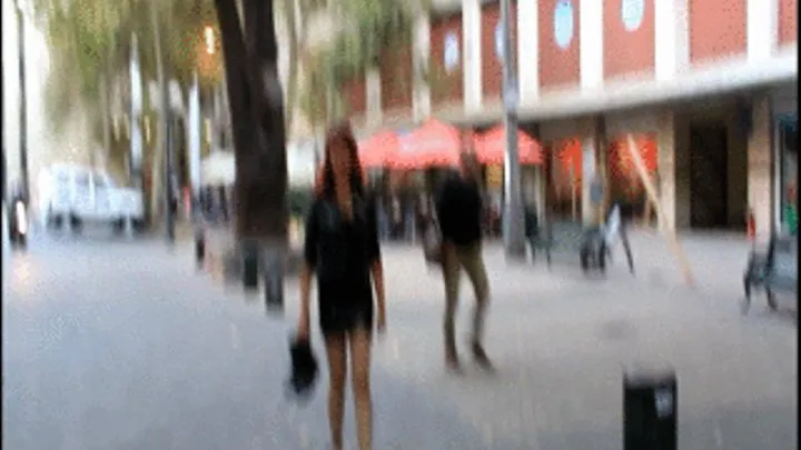 Macarena 2 (Gothic girl walking barefoot on cold day in public)