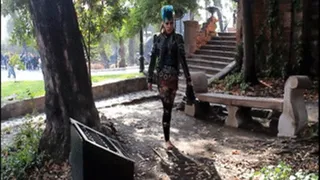 Annie Mortem 2 (Punk girl walking barefoot showing her soles and toes)
