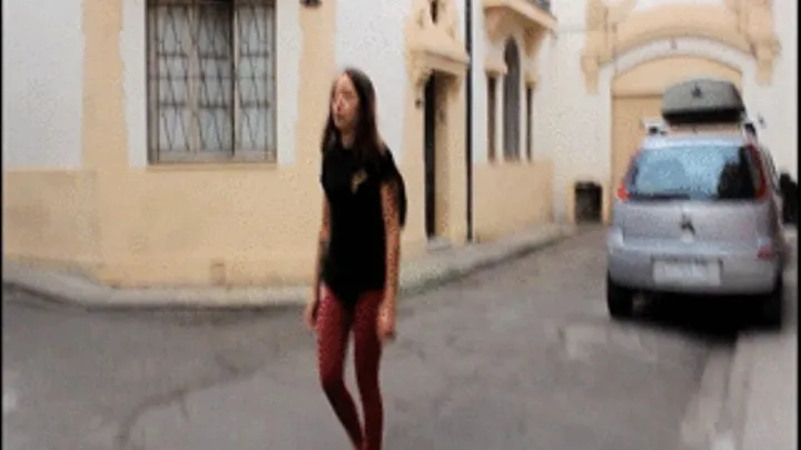 Javiera 2 (University girl walking barefoot on streets)