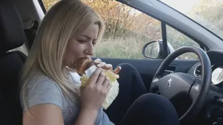 Eating in the car