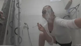 Smoking in the bathroom
